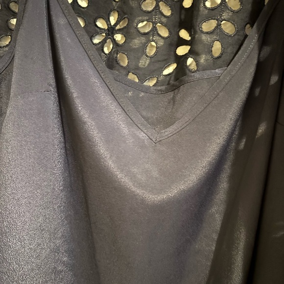 J. Crew eyelet navy blouse 8 - Picture 3 of 6